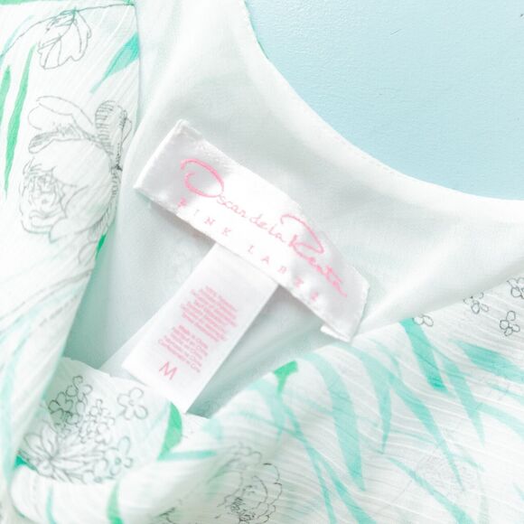 Oscar de la Renta Pink Label Floral Print Slip Dress Night Gown Size Medium - Picture 3 of 6